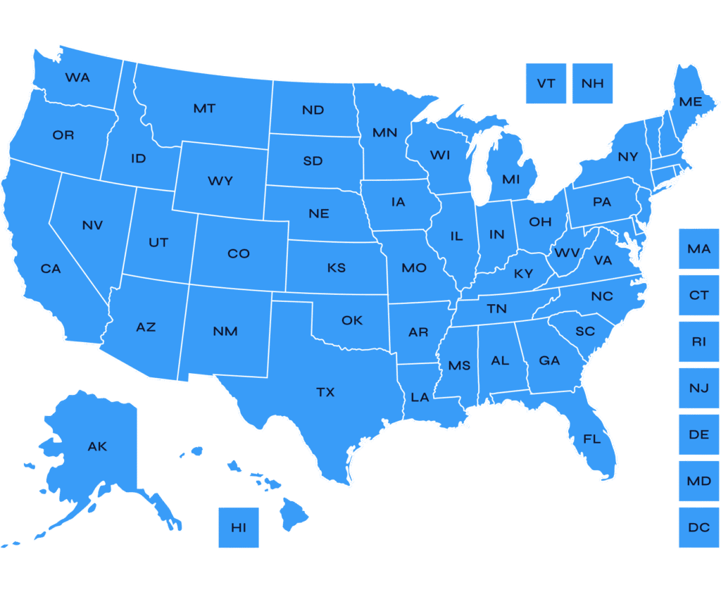 Map of the United States of America